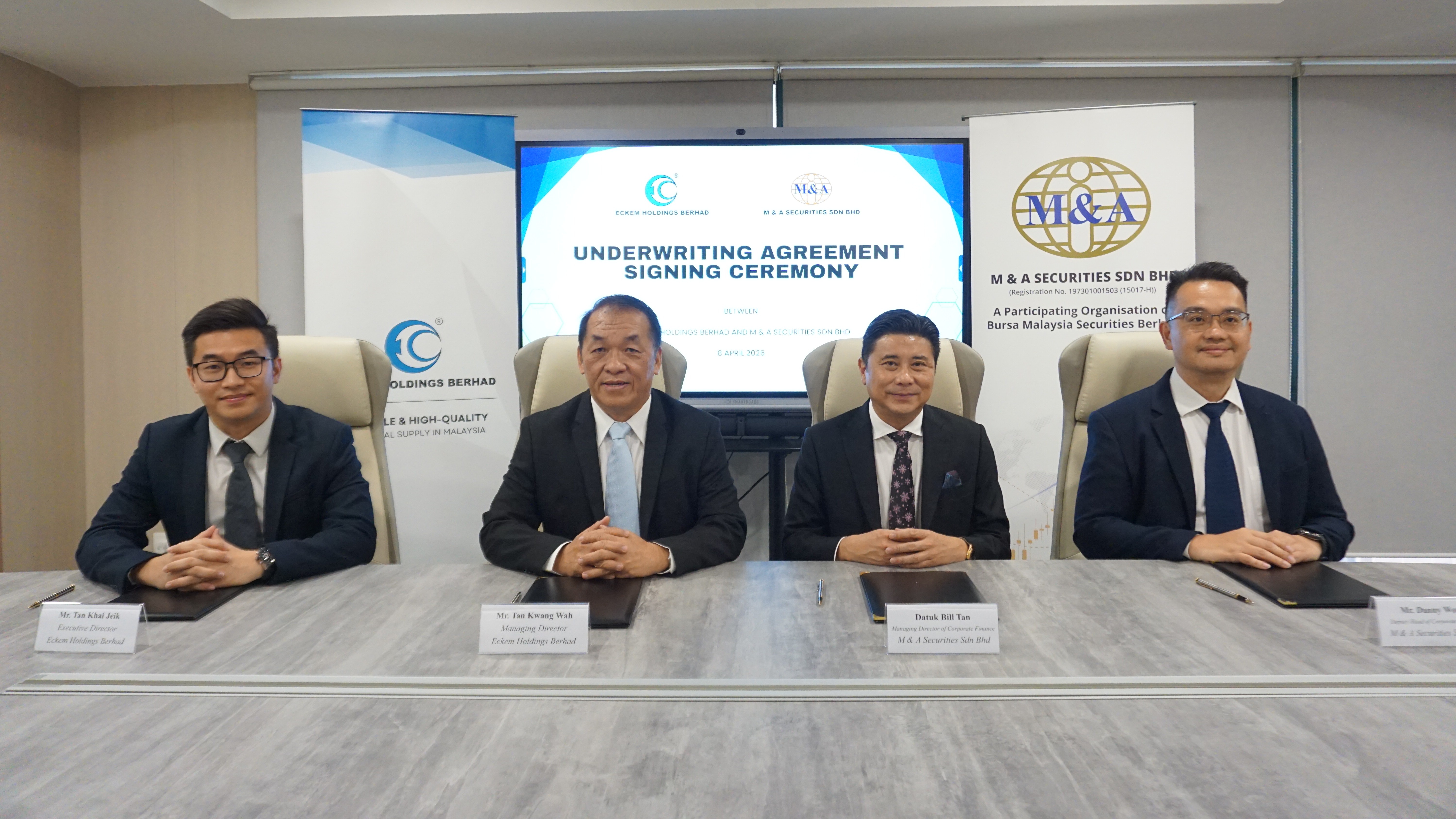 Eckem Holdings Signs Underwriting Agreement with M&A Securities for ACE Market Debut