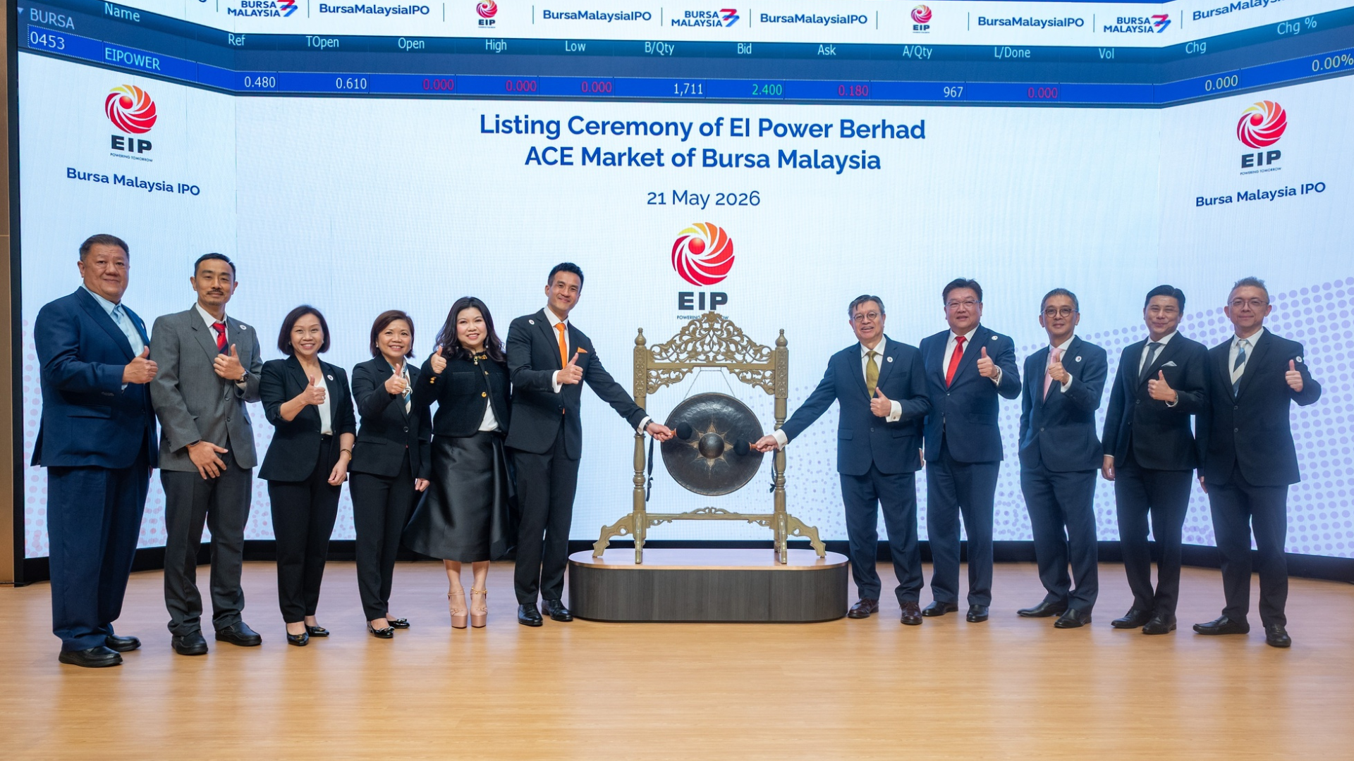 Strong Investor Appetite Drives EI Power's Share Price to 61 Sen on Listing Day