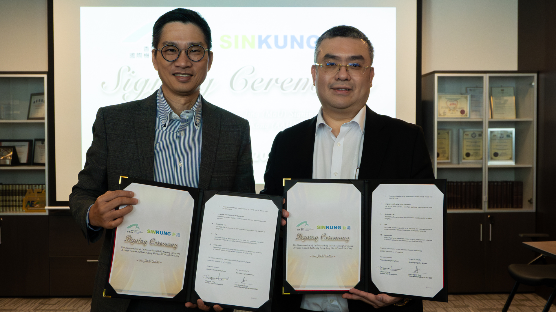 Sin-Kung Logistics Partners Hong Kong Airport Authority to Explore Air Cargo Opportunities